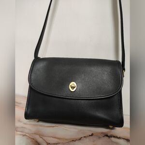 RARE Vintage Coach 9022 Metropolis Flap Bag Black EUC